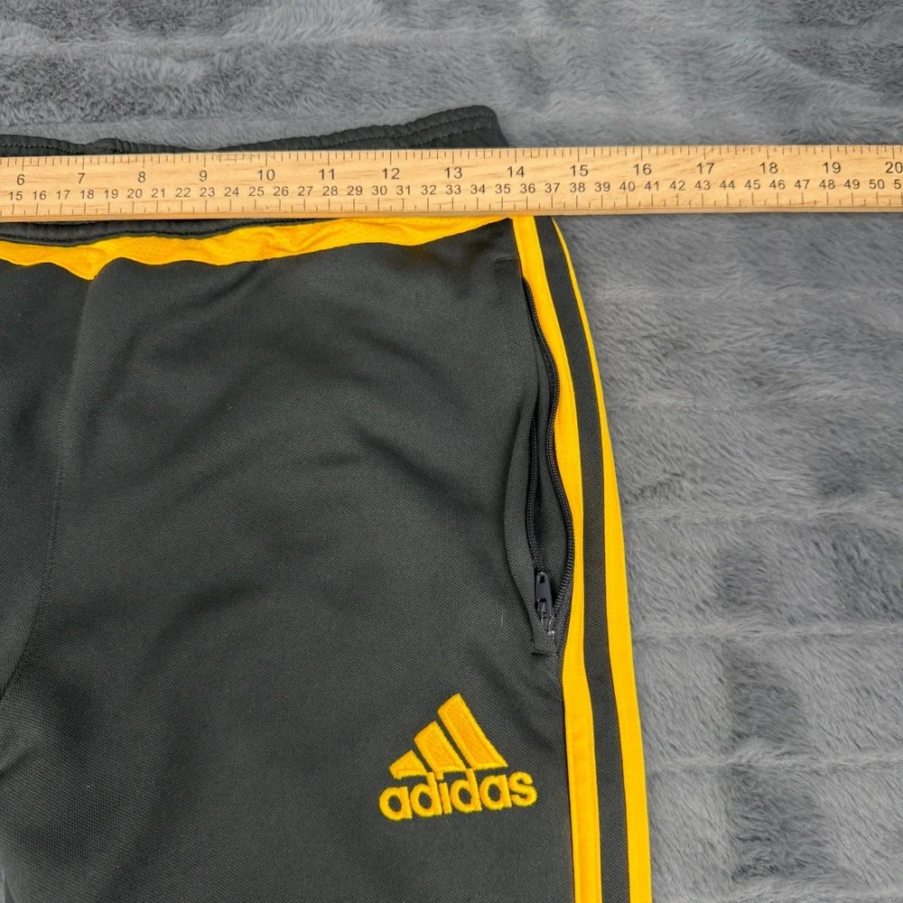 Adidas Kids Gray Yellow Climacool Soccer Training Pants Joggers Size Large L